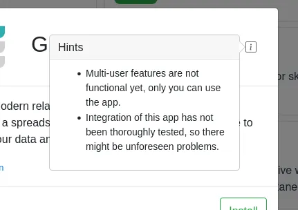 Hints Popup