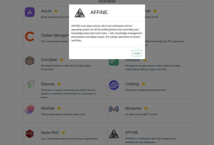You can view and install apps with a single click